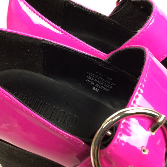 Dolls Kill Current Mood Y2K Damnation Platform Goth Mary Janes Shoes Hot Pink 8 - Picture 4 of 12